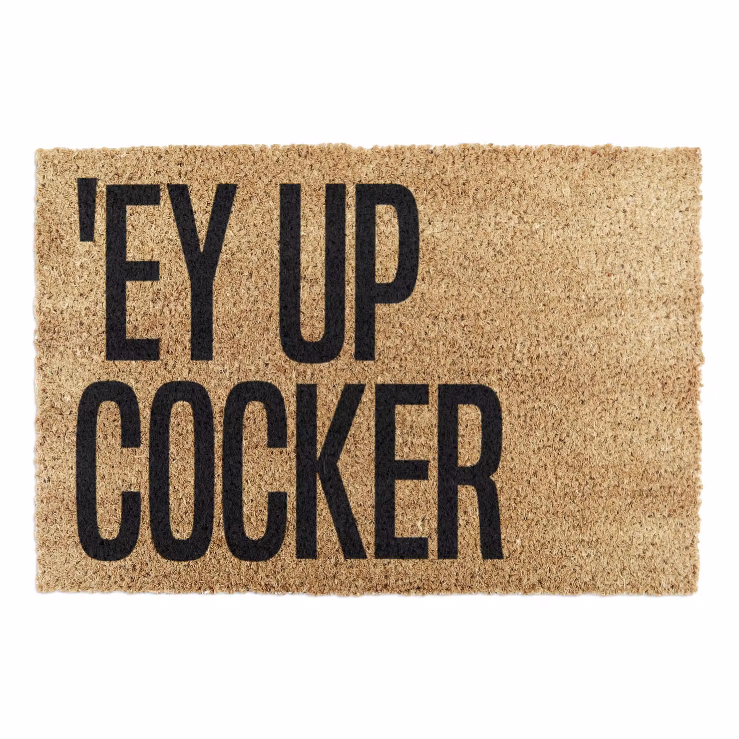 Artsy Mats Funny Ey Up Cocker Slang Doormat in Black and Brown, W: 60 cm, D: 40 cm – 3