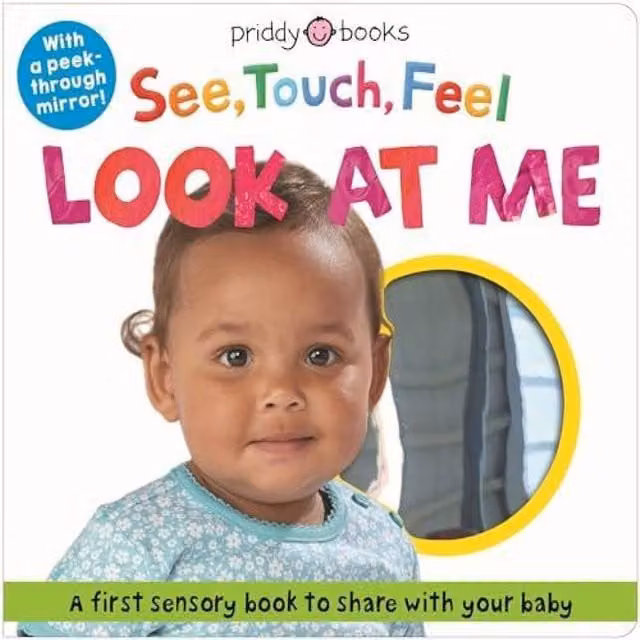 Roger Priddy See, Touch, Feel Look At Me Multicolour Board Book with Peek-through Mirror