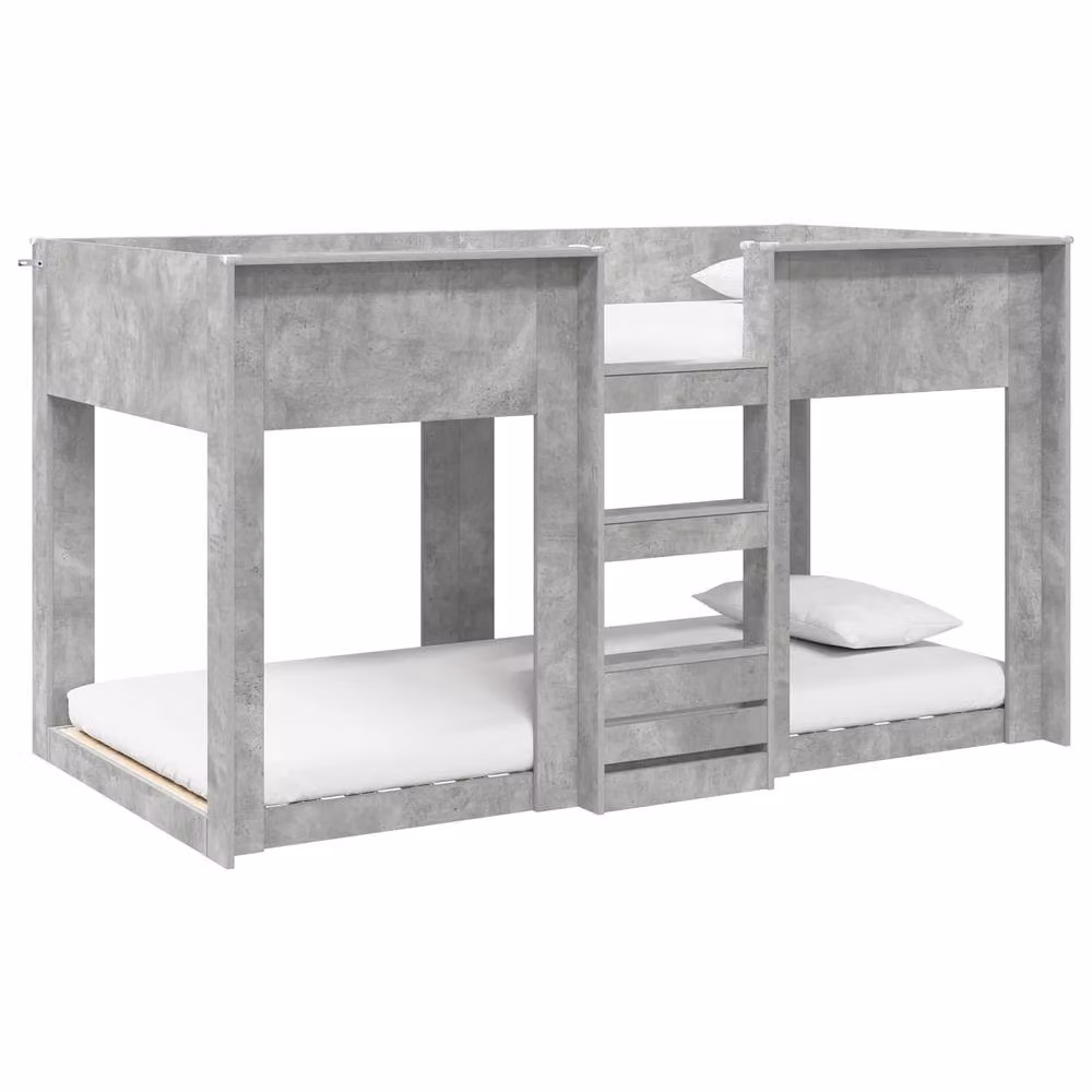 Berkfield Home Modern Two-Level Bunk Bed for Children in Concrete Grey, Engineered Wood, W: 75 cm, L: 190 cm – 2