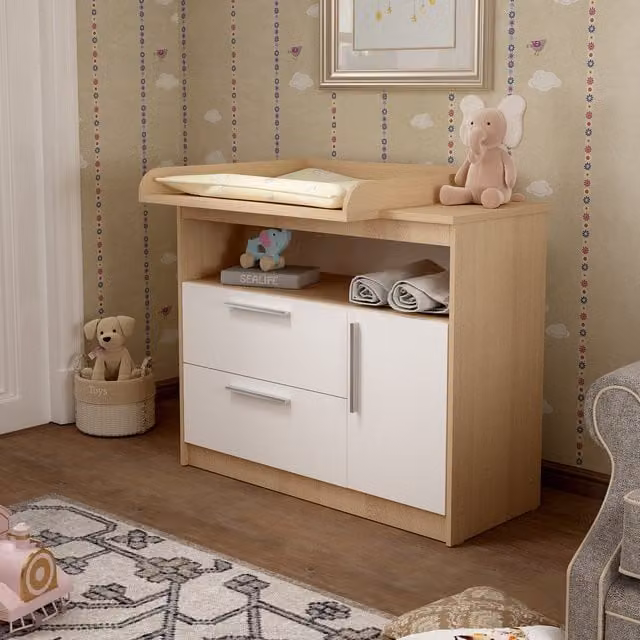 Shefa Kids 1150 Changing Unit in Elm and White