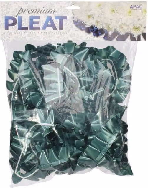 KDMD Premium Hunter Green Pleat Ribbon, Width: 5 cm, Length: 10 m – 1