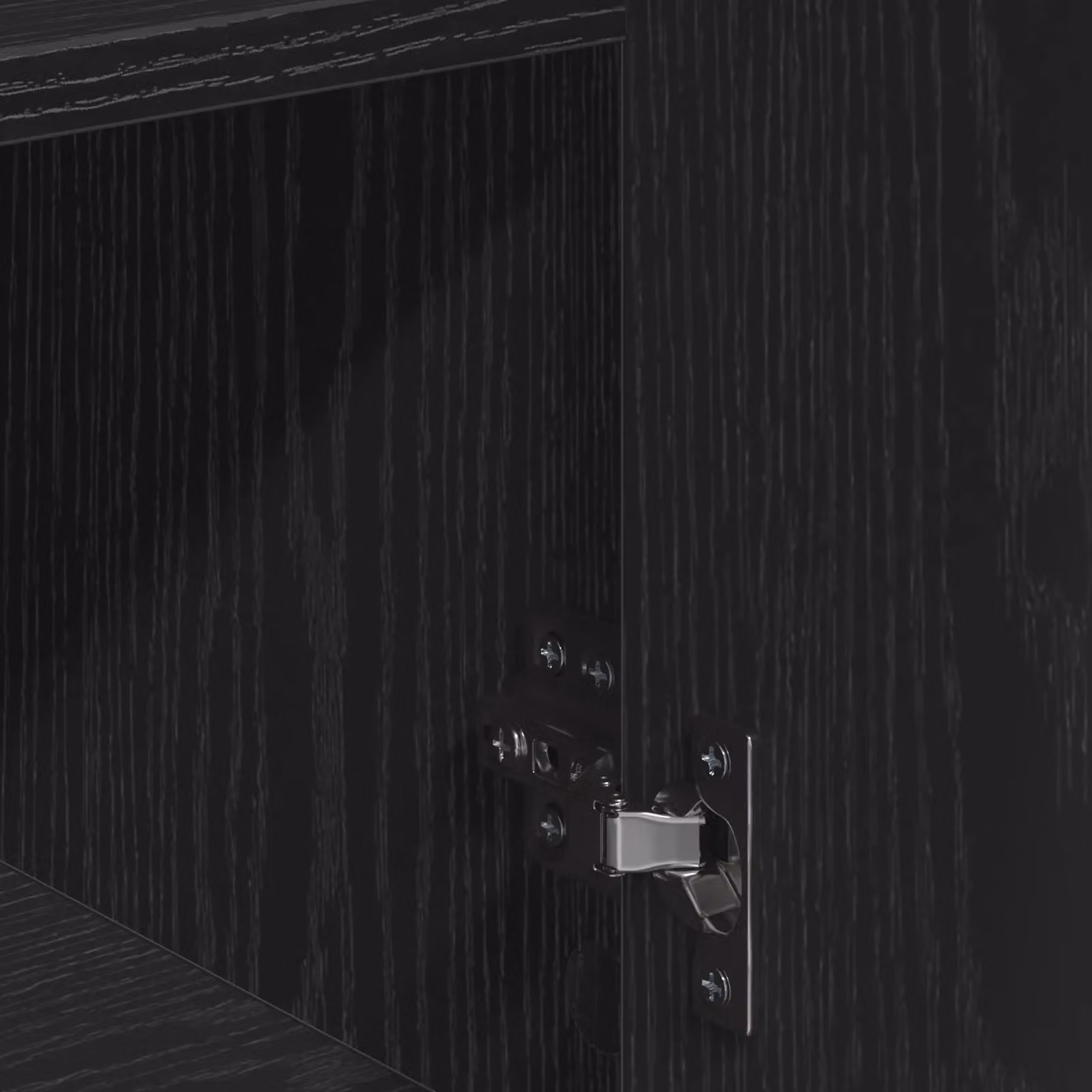 Berkfield Home Modern Sideboard with Drawer and Shelf in Black Oak, W: 60 cm, D: 31 cm, H: 70 cm – 5