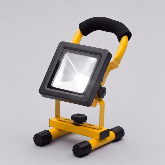 Litecraft Slimline Rechargeable LED Outdoor Work Light IP65, Yellow and Black, Height: 13.5 cm