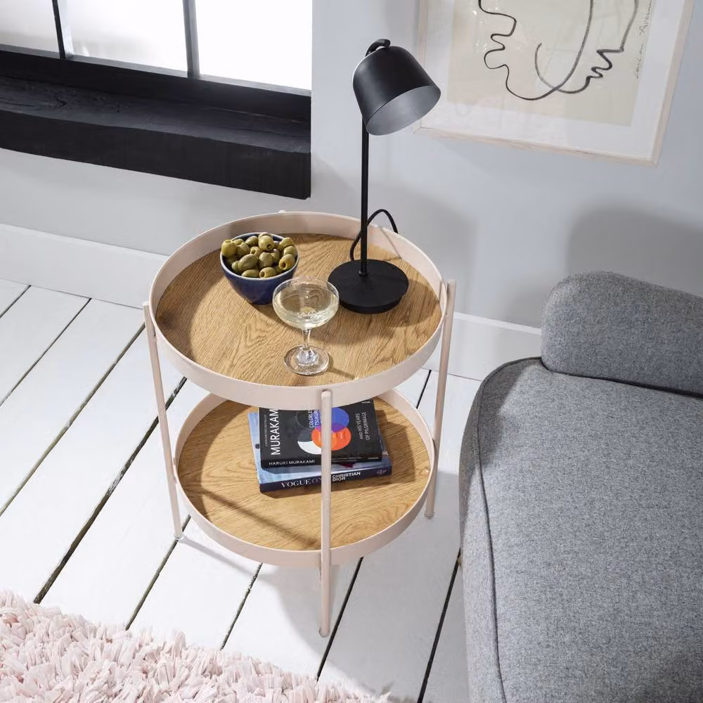 Nöa and Nani Solna Large Round Coffee Table in Blush Pink – 2