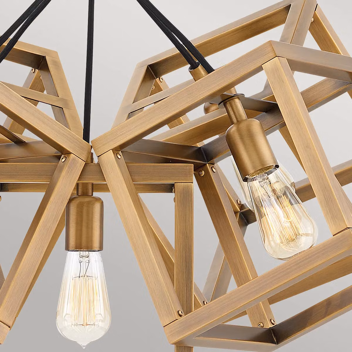 Hinkley Fredrick Ramond Ensemble 5 Light Suspended Pendant in Brushed Bronze and Brown – 2