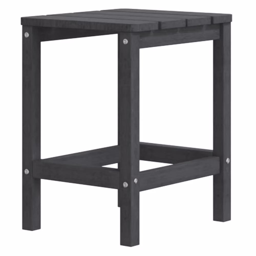 Berkfield Home Garden Adirondack Table in Anthracite Black, W/D/H: 38 x 38 x 46 cm – 2