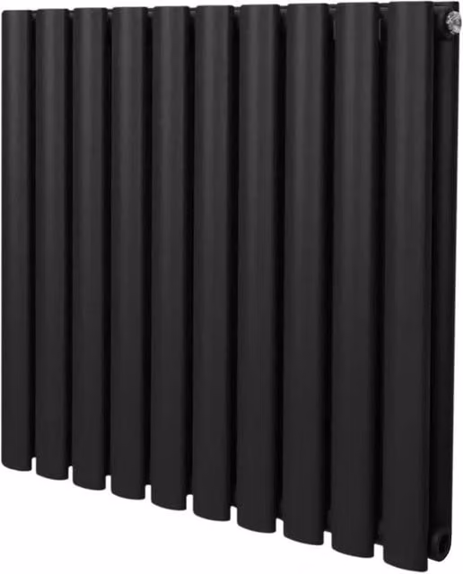 Monstershop Oval Column Radiator in Black Steel, W/D/H: 60 x 60 x 60 cm – 1