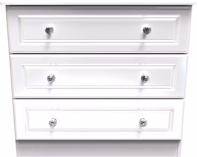 Ready Assembled 2 U Windsor 3 Drawer Chest in White