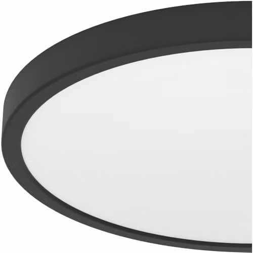 Loops Modern Round Black LED Ceiling Light with E14 Bulb Included – 3
