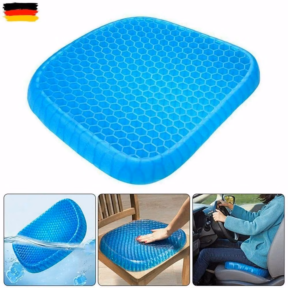 FLAVORA Pressure Relief Gel Seat Cushion in Black, W: 100 cm x L: 190 cm – 2