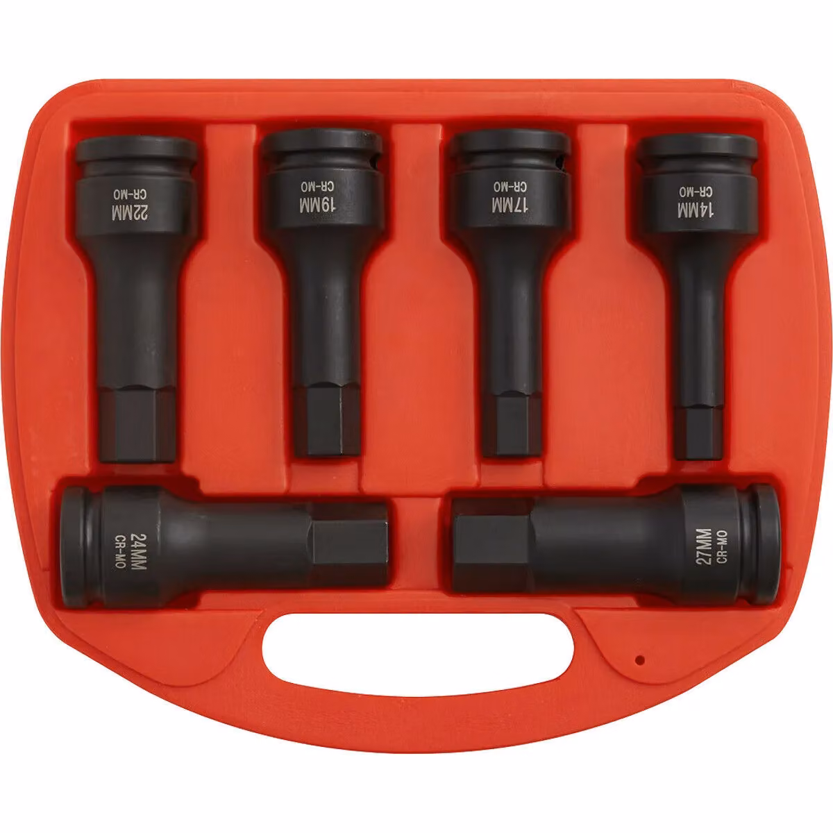 Loops 6 Piece Impact Hex Socket Bit Set, 3/4 inch Square Drive, Black Chrome Molybdenum Steel – 3