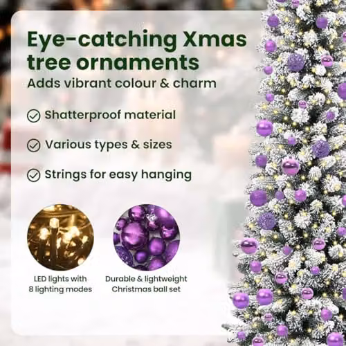 vidaXL Artificial White Christmas Tree, Height: 180 cm – 6