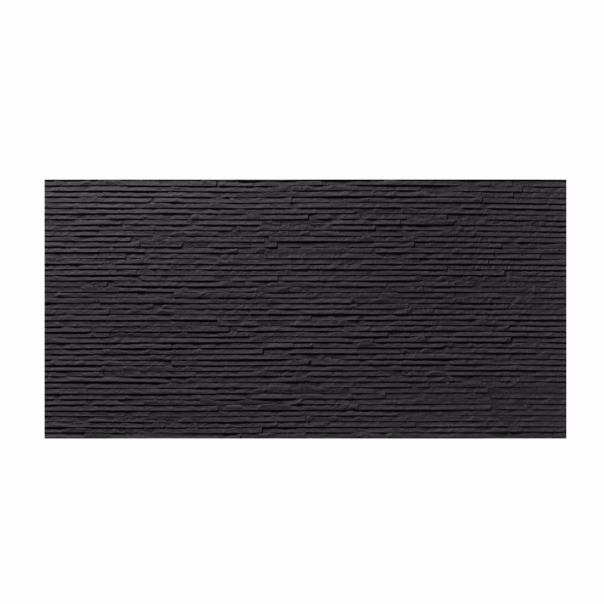 ENER-J Britwall Textured Midnight Ridge Stone Wall Panel, Black, W: 120 cm, H: 60 cm, D: 0.4 cm, Pack of 2 – 2