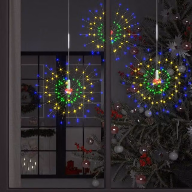 Berkfield Home Outdoor Christmas Firecracker Lights, 2-Piece Multicolour Set with 280 LEDs, 20 cm – 1
