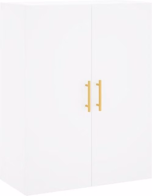 Berkfield Home Wall Mounted Cabinet in White, W/D/H: 69.5 x 34 x 90 cm