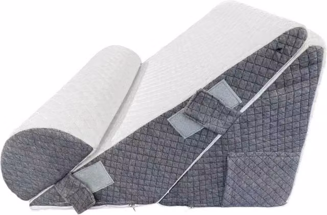 FLAVORA 10 in 1 Memory Foam Wedge Bed Pillow for Adults, White, W/D/H: 190 x 100 x 30 cm – 1