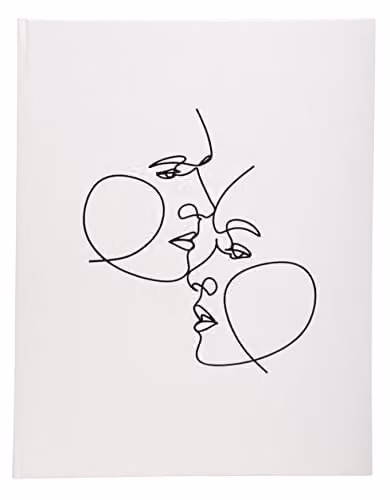 Exacompta Art Faux Leather Hardcover Guest Book with 100 Blank Pages, W: 27 cm, H: 22 cm