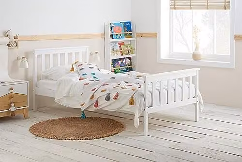 Birlea Oxford Single Solid Wood Bed in White, W/D/H: 90 x 190 cm – 1