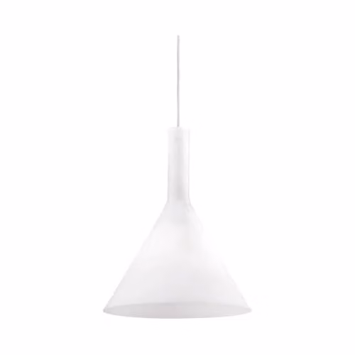 Ideal Lux Netlighting Cocktail Small Dome Suspended Ceiling Pendant Light in White and Chrome with E14 Bulb, W/D/H: 40 x 20 x 20 cm