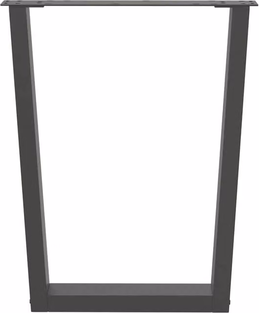 Berkfield Home Modern V-Shape Dining Table Legs, 2 Pieces, Anthracite Grey, W/H: 60 x 72-73.3 cm