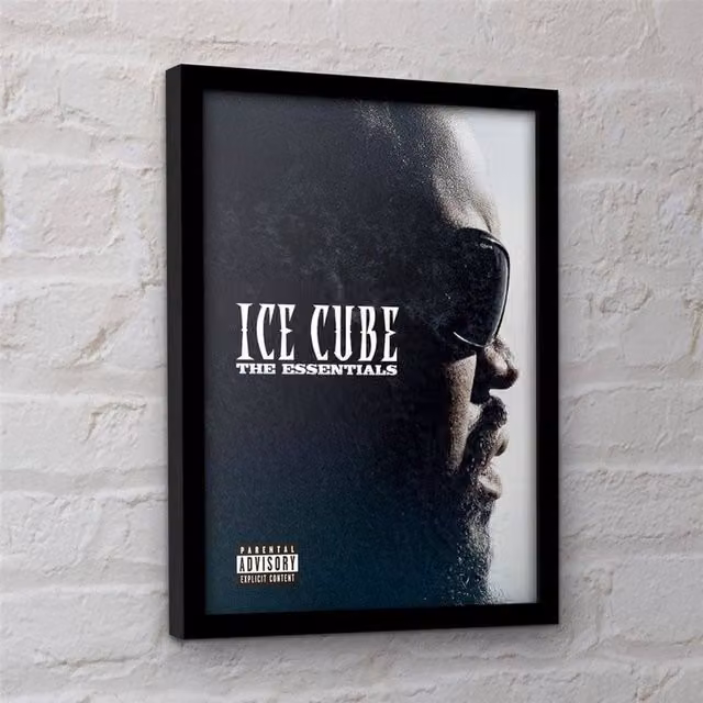 Ice Cube The Essentials Framed Graphic Poster in Multicolour and Black – 1