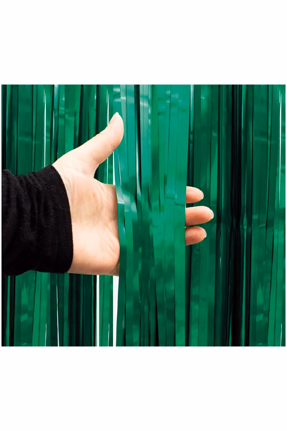 Netagon Metallic Tinsel Curtain Green W/H: 1 x 2.5 m – 4