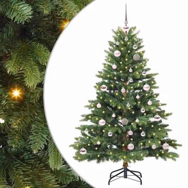 Berkfield Home Artificial Green Christmas Tree with 150 LEDs, Height: 150 cm – 1