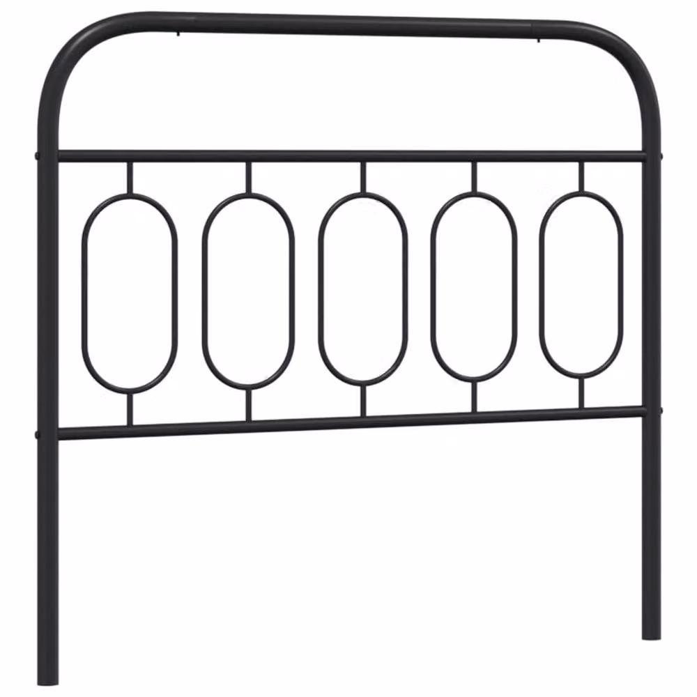 Berkfield Home Metal Geometric Headboard in Matt Black, Width: 107 cm – 3