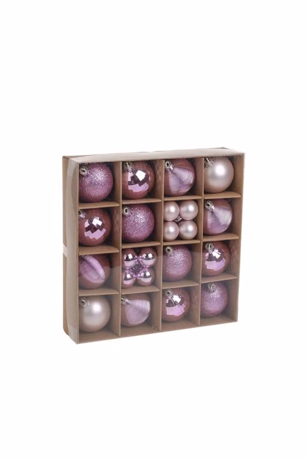 KDMD Pink Assorted Christmas Baubles, 30 Pack – 2
