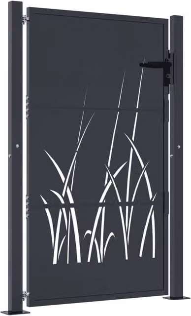 Berkfield Home Steel Garden Gate in Anthracite Grey, W: 105 cm, H: 155 cm – 1