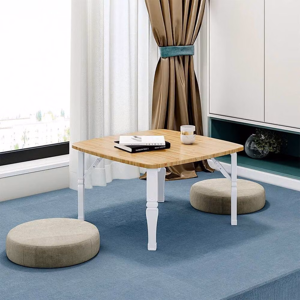 FORGEVIO Large Foldable Japanese Coffee Table in Brown, W/D/H: 60 x 60 x 35 cm – 2