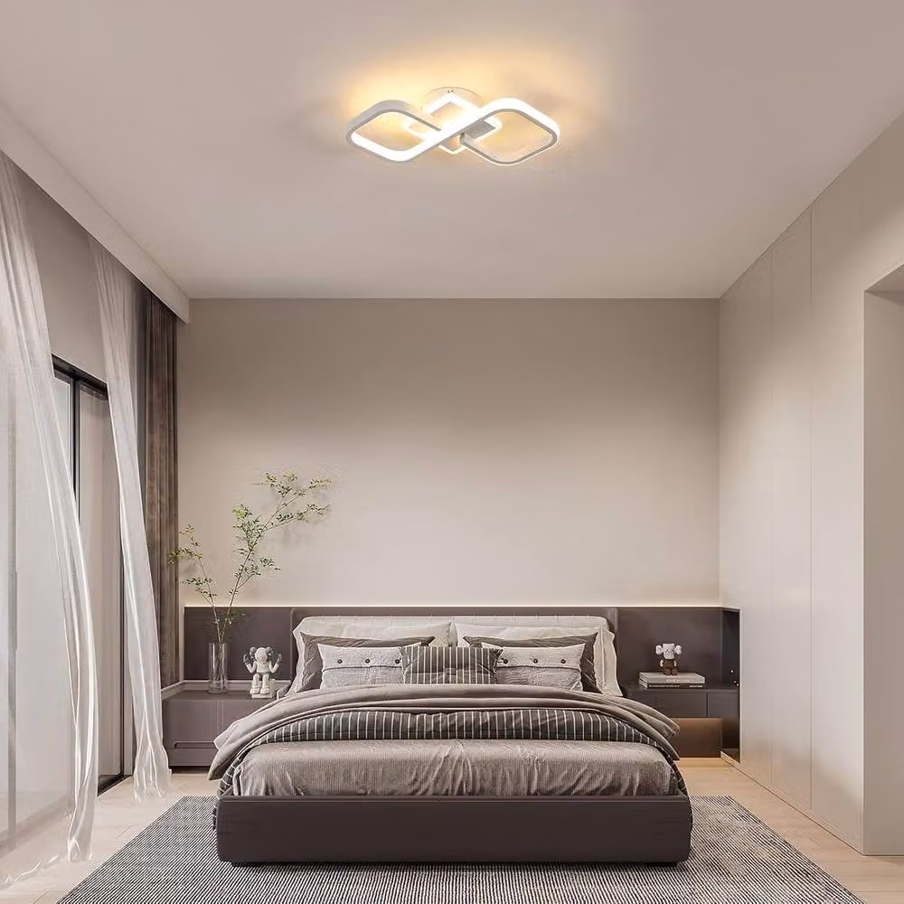 Goeco Modern Square LED Ceiling Light, 36W Warm White 3000K, White – 1
