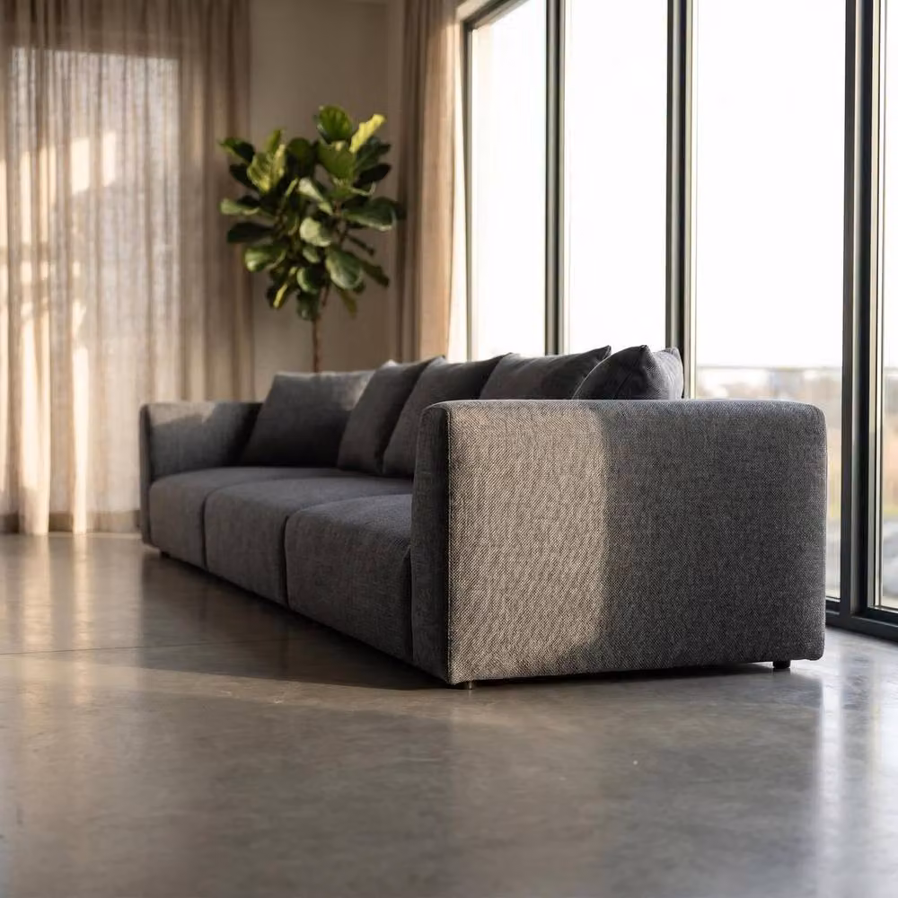 Abakus Direct Tokyo 5 Seater Sofa in Grey Fabric with Scatter Cushions – 6