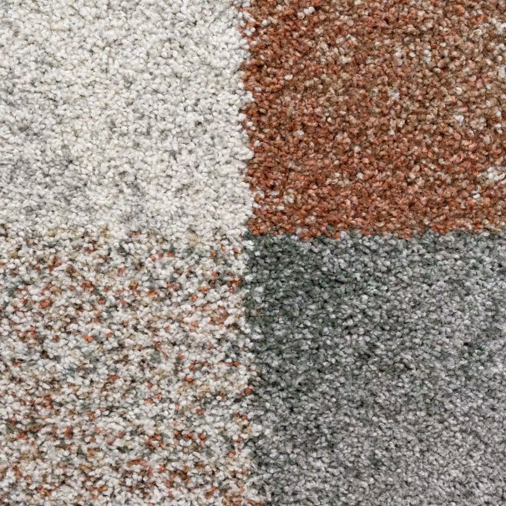 The Rug Shop UK Modern Checkerboard Shaggy Area Rug, Multicolour, W: 200 cm, D: 290 cm – 2