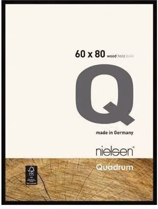 Nielsen Design Quadrum Rectangular Wooden Picture Frame with Glass Front, Black, W: 60 cm, H: 80 cm – 1