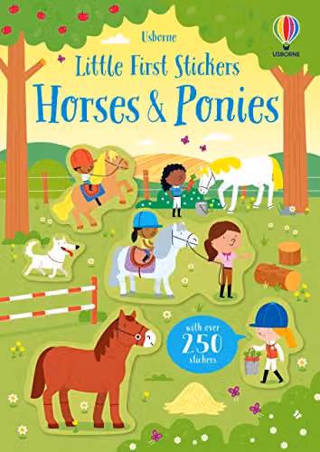 Usborne Little First Stickers Horses and Ponies Multicolour Childrens Sticker Book