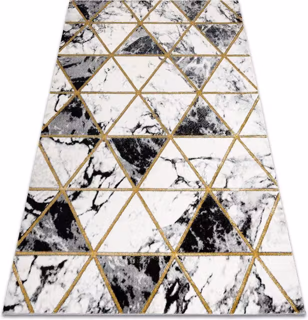 RugsX Emerald Geometric Rug in Black, W: 120 cm, L: 170 cm