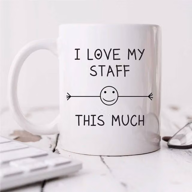 60 Second Makeover Limited I Love My Staff This Much Ceramic Mug in White