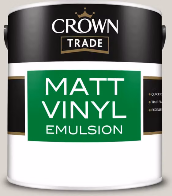 Crown Trade Matt Vinyl Paint in Smoked Glass, Multicolour, 2.5l – 1