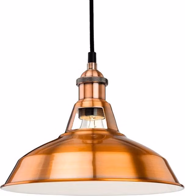 Netlighting Albany Dome Ceiling Pendant Light in Brushed Copper with E27 Socket