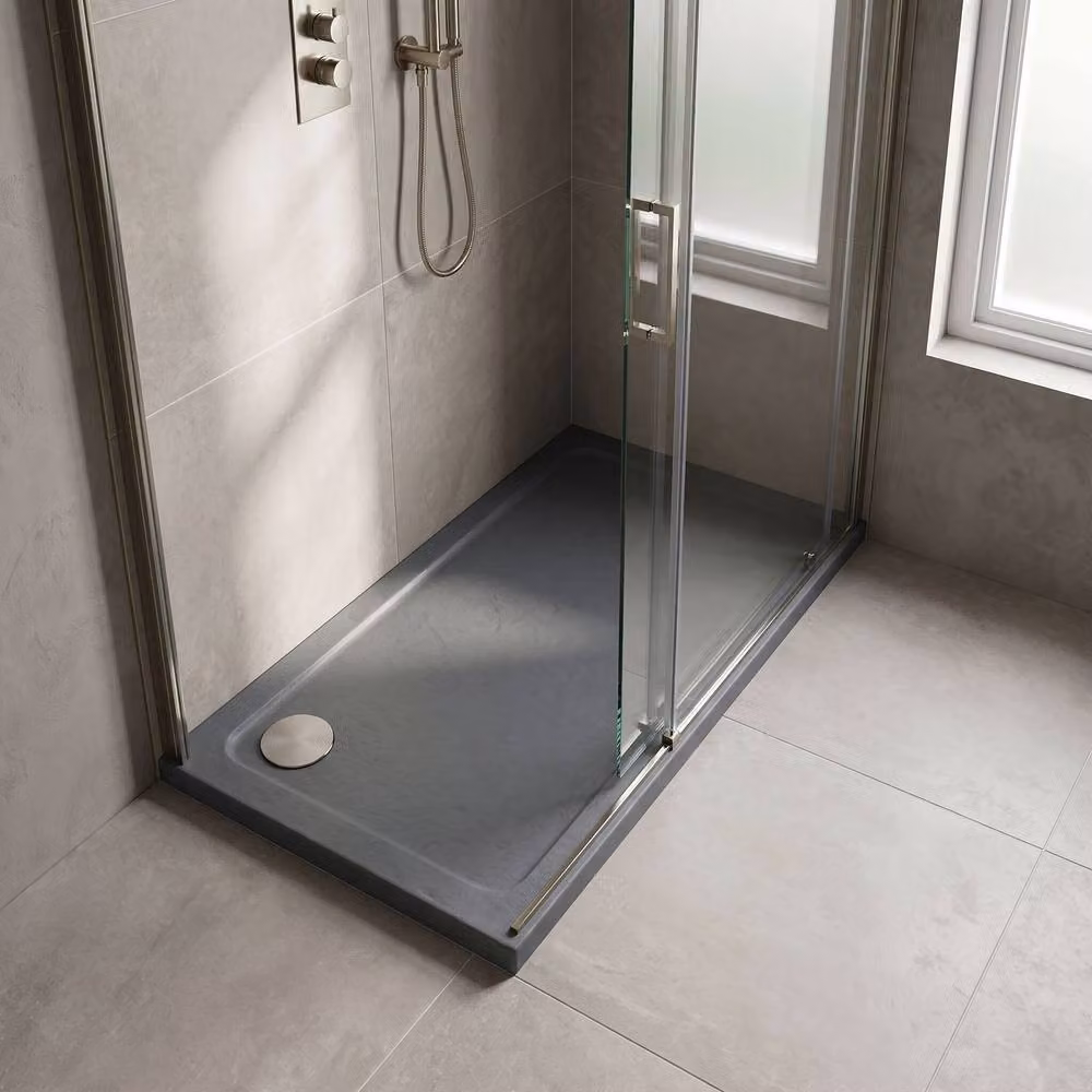 Balterley Contemporary Rectangular Anti-Slip Shower Tray, Grey, W: 170 cm, D: 70 cm – 3