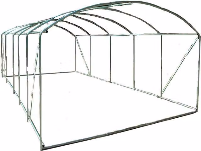 Crocodile Trading Pro Max Poly Tunnel Green House Frame Only, Silver, 6 x 3.5 m