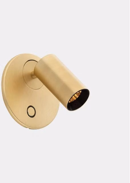 Netlighting Chic Reading Wall Light in Gold/Brass with Touch Dimming, 3.9W LED, 2700K Warm White