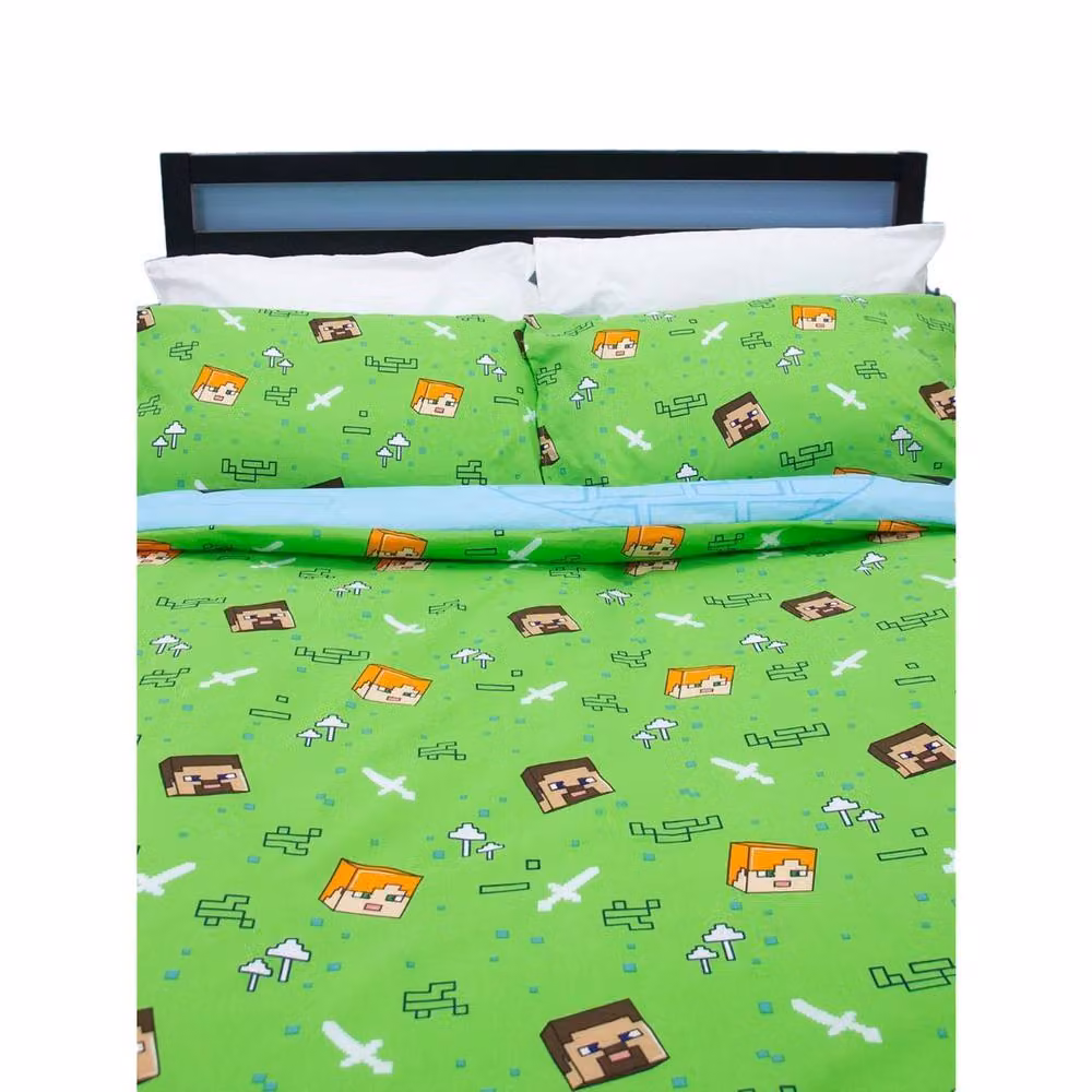 Minecraft Reversible Double Duvet Set and Pillowcase, Multicolour, 140 x 200 cm – 3