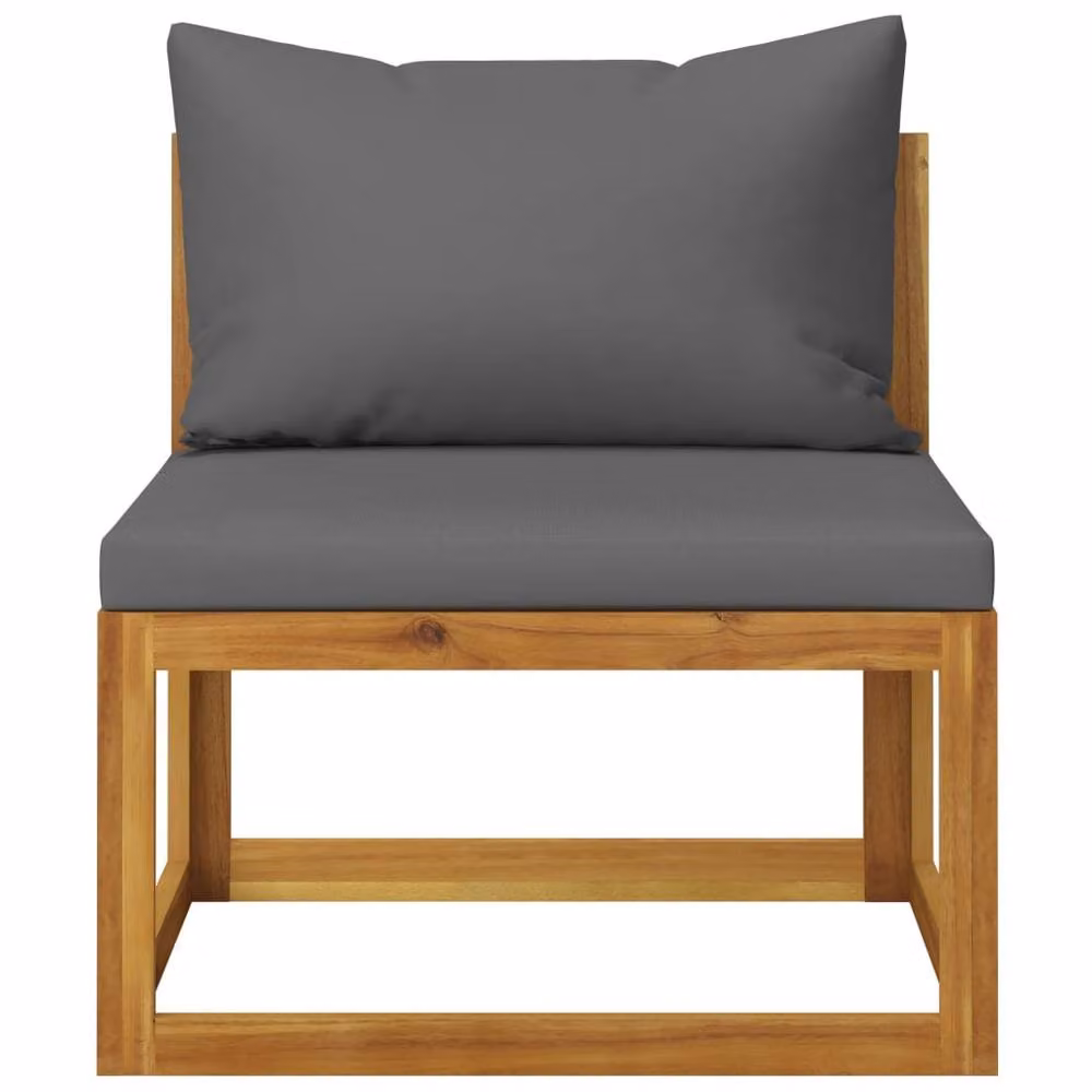 Berkfield Home Beautiful 3 Piece Garden Lounge Set with Grey Cushions in Solid Acacia Wood – 3