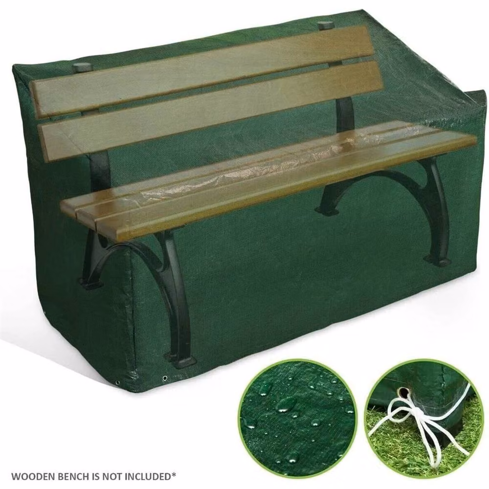 Nordara Heavy Duty Waterproof 3 Seater Garden Bench Cover in Green – 4