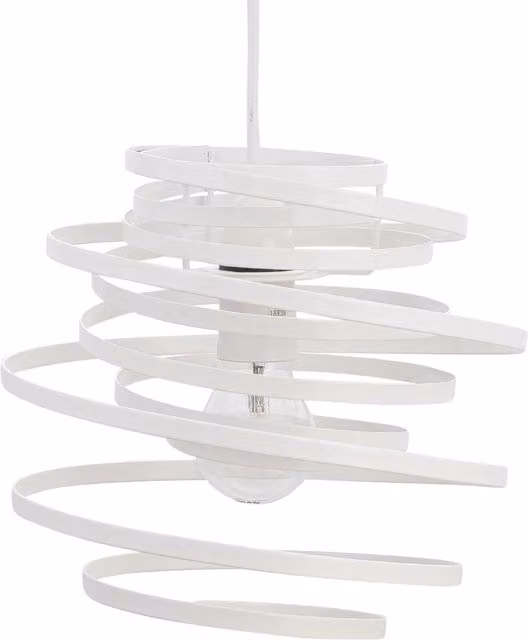 First Choice Lighting White Metal Swirl Modern Easy Fit Light Shade