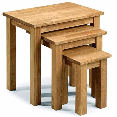 Julian Bowen Coxmoor Nest of 3 Oak Side Tables – 1