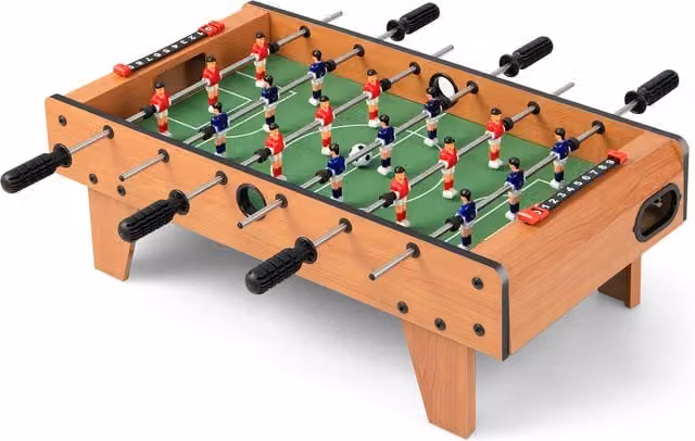 Costway Brown Soccer Game Toy Set with Metal and Rubber Components
