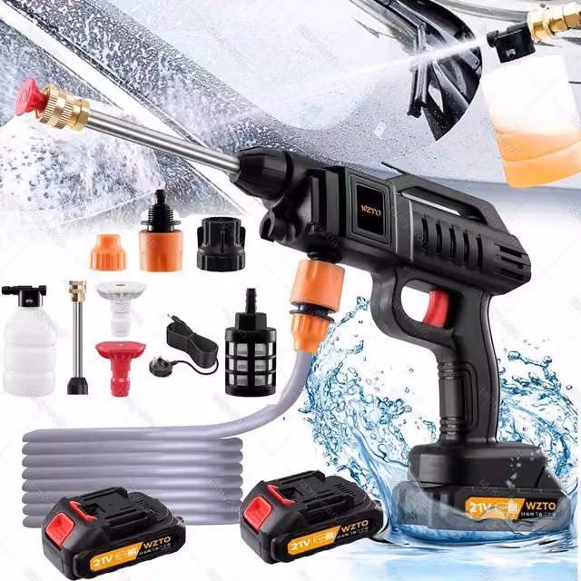 EONLION Cordless High Power Portable Pressure Washer in Black with Rechargeable Battery
